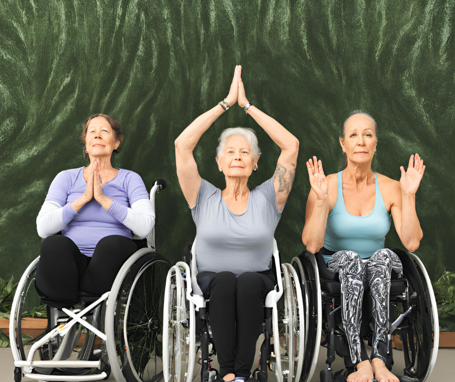 ioga amb cadira de rodes